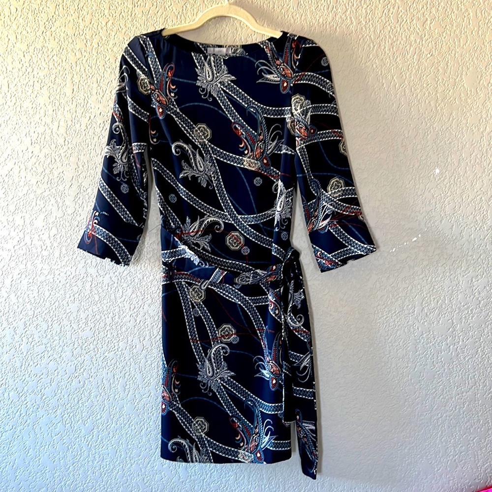 H&M Navy Print Dress - Size 0